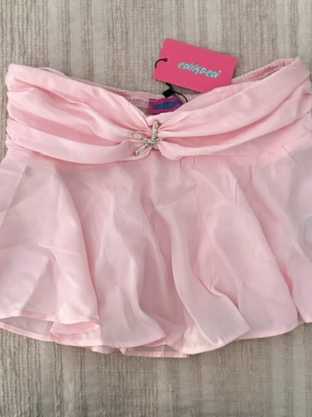 Edikted Strapless Tube Top with Starfish Embellishment